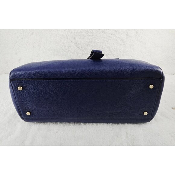 KATE SPADE Jasper Clarke Street Ocean Blue Pebble Leather Top Handle Shoulder Ba - Picture 10 of 16